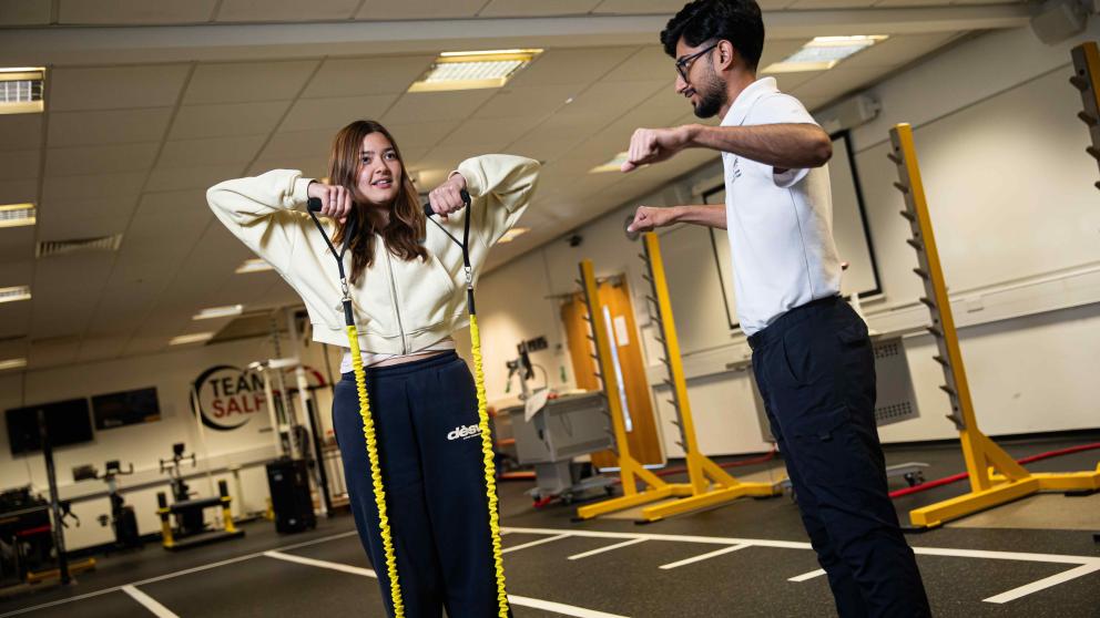 Clinical Exercise Physiology Students Demonstrating Exercise