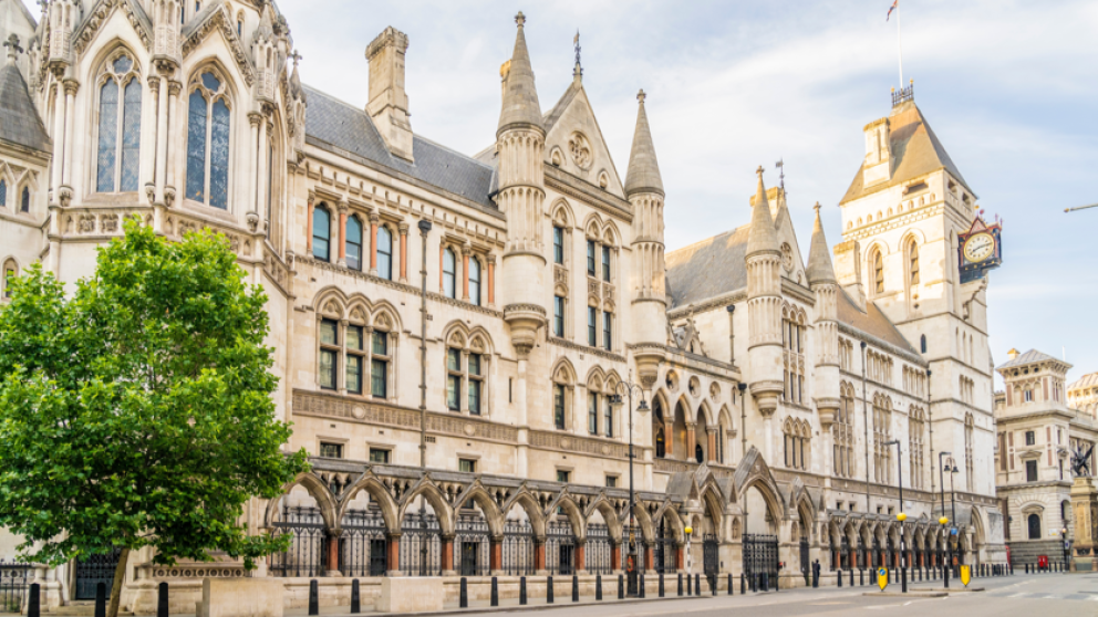 A picture of the Royal Courts of Justice in London