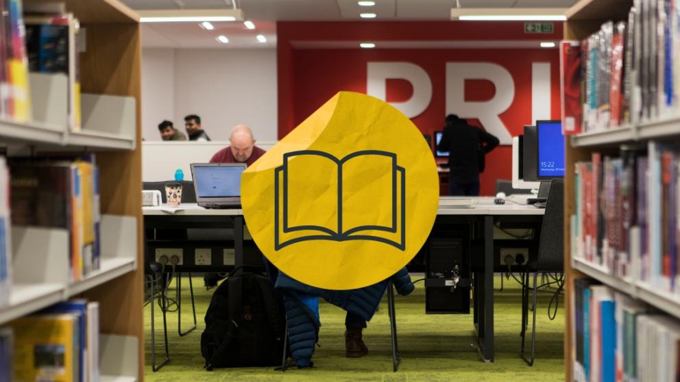 Clifford Whitworth Library with a book sticker