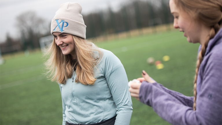 Students using the 3G sports pitch