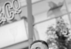 Student outside Selfridges in Manchester city centre