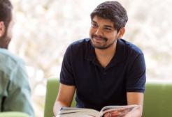Students studying together in Chapman Building.