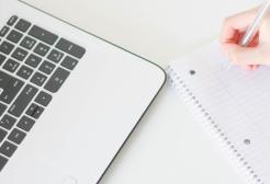 A student works at a computer