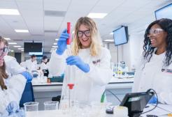 Students enjoying a practical session in our Bodmer Lab