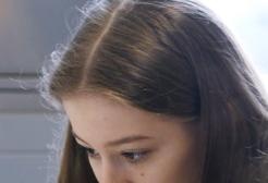 High school student on a campus visit day