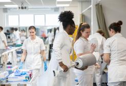 Students in the Prosthetics and Orthotics Labs, University of Salford