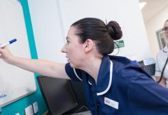 Staff in a hospital setting