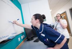 Staff in a hospital setting