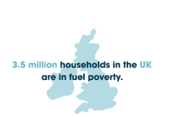 Video still showing that 3.5 million households in the UK are in fuel poverty