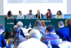 Student panel speaking at Greater Manchester Universities Mental Health Service launch event