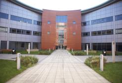 The entrance to the Mary Seacole Building, University of Salford