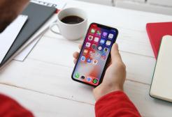 Person using a mobile phone