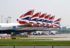 British Airways Boeing 747 aircraft parked at an airport