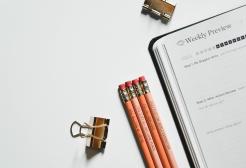 Pencils and a planner
