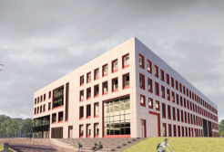 An artist's impression of the Science, Engineering & Environment (SEE) Building, University of Salford