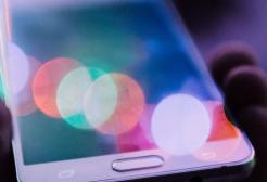 A person holds a telephone