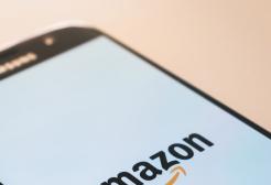 Amazon logo displayed on a mobile phone