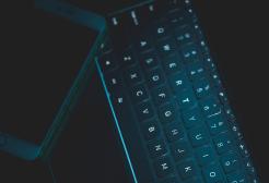 A keyboard and a smartphone