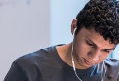 Student studying at the University of Salford