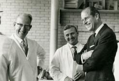 Prince Philip touring the technical college