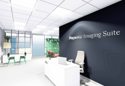An artist's impression of the proposed reception area in the Diagnostic Imaging Suite, Mary Seacole Building, University of Salford