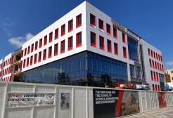 Exterior view of the Science, Engineering & Environment (SEE) Building, University of Salford