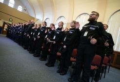 Cohort of student officers on the Policing Education Qualifications Framework take their pledge