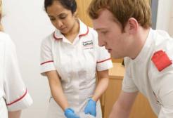Nursing students in the Simulation Suite, University of Salford
