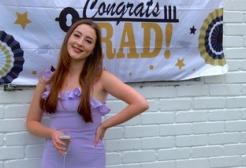 Neve Jonathan celebrates her graduation