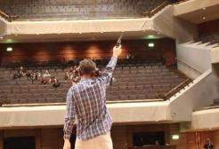 Trevor Cox conducts an acoustic experiment