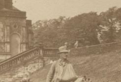 A recuperating soldier plays croquet at Worsley New Hall