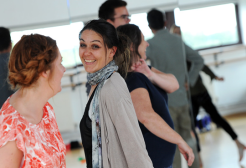 Participants at an 'Arts for the Blues' session