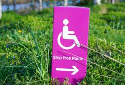 A picture of an accessibility route