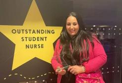 Michelle Singh with her award