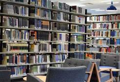 Books and chairs in the library