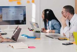 People attend a meeting