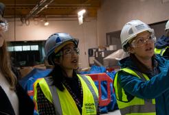 A site visit for the construction of the University of Salford's Science, Engineering and Environment (SEE) Building
