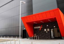 External view of Energy House 2.0 entrance, University of Salford