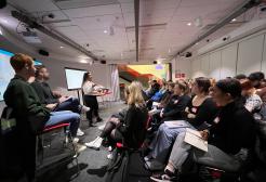 Image shows a crowd at the TV and Radio Networking Day at Salford Quays