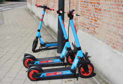 Dott Scooters on a street.