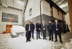 Six colleagues stood inside Energy House 2.0