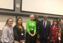 Group gathers for a photograph at Dr Neville Lawrence event 