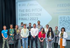 Finalists and judges at the Big Pitch Final 2023 in Media City 