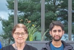 Lindsey McArthur, Professor Helen Marshall and Matt Hutnell, part of the  Santander X University of Salford partnership