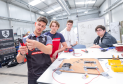 Students working in the Morson Maker Space, University of Salford