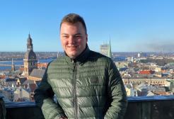 a man in down jacket