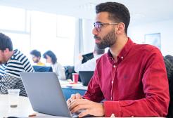Apprentices learning in a classroom