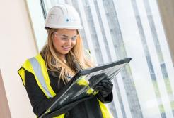 MBA construction apprentice taking notes