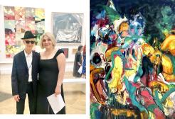 Olga Mun (left) and the Impossible Painting