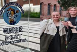 Jen Roberts and Charlie Hinckley with GM Fringe award